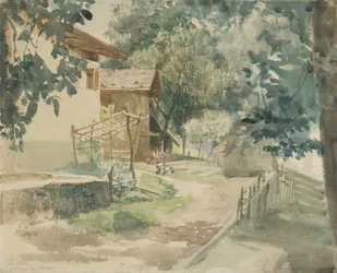 メラーノ近くの農場、1860年。