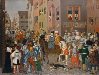 1273年、ハプスブルク王ルドルフのバーゼル入城