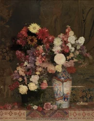 花瓶と秋の花