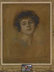 Retrato de uma jovem (óleo sobre tela)