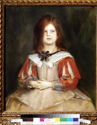 ガブリエラ・レンバッハ（画家の娘）の肖像。 フランツ・フォン・レンバッハ (1836-1904) の絵画