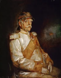 オットー・フォン・ビスマルク（1815-1898）の肖像、レンバッハ、フランツ、フォン（1836-1904）作。油彩・キャンバス