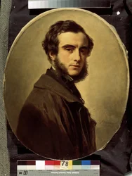 パベル・ペトロヴィッチ・シュヴァロフ伯爵（1830-1908）の肖像（パベル・P・シュヴァロフ伯爵の肖像）。 Franz Xavier Winterhalter (1805-1873) による絵画。 キャンバスに油彩、65 x 55 cm