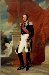 ベルギー国王レオポルド1世（1790-1865）の足型の肖像画 Xaver Winterhalter（1806-1873）による絵画 1840年 日。2,78x1,81メートル