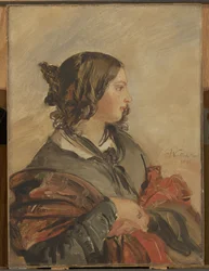 若きヴィクトリア女王の肖像画