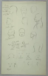 素描、解剖学的研究、1865-70年