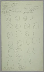 素描、解剖学的研究、1865-70年