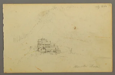 デッサン、キャッツキル・マウンテン・ハウス、1844年