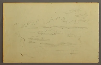 デッサン、雲、おそらく1844年