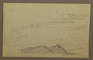 ドローイング、曇り空、おそらく1860年代