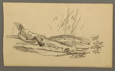 デッサン、倒木、おそらく1877年