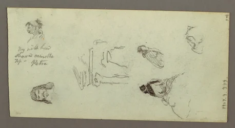 デッサン、人物研究、リッジ、1868年頃か