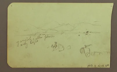素描、人物 裏面：人物、風景 1883年