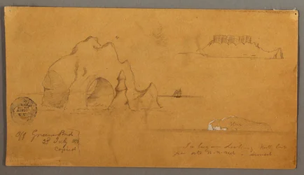 デッサン、流氷、おそらく1859年