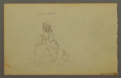 デッサン、草、1844年