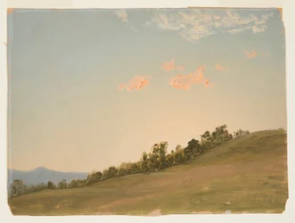 ドローイング、ニューヨーク州ハドソン、ヒルサイド、1870年7月