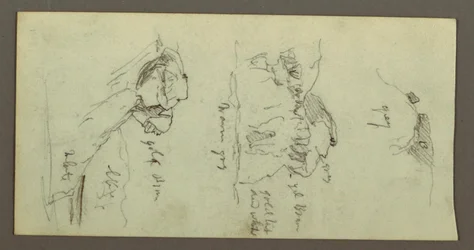 デッサン、丘の頂と斜面、おそらく1868年