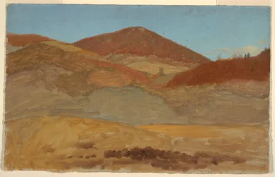 デッサン、丘陵風景、秋、1870-80年