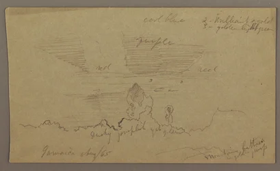 素描、風景；裏面：空、1865年8月