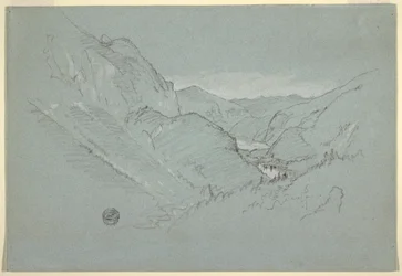 素描「アルプスの風景」1868年8月-9月