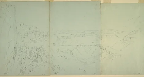 素描《エル・イエマンの風景》1868年