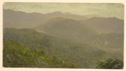 デッサン、山の風景、1865年8月