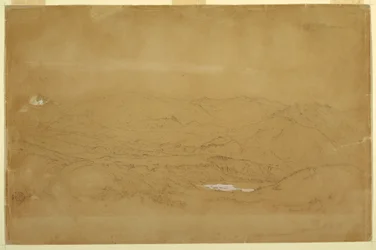 デッサン、エクアドル、グアノホとグアランダ付近の山の風景、1857年6月10日
