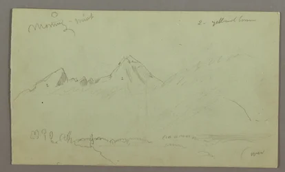 デッサン、山頂、おそらく1868年