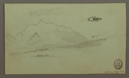 デッサン、山頂、おそらく1868年