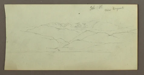 デッサン、山脈、1868年2月