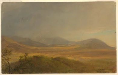 デッサン、山の風景、1865年5月