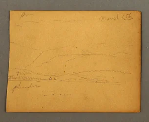 デッサン、山、1856年3月