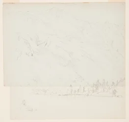 ドローイング、カタディン山、メイン州メイン州カタディン、1870-78年