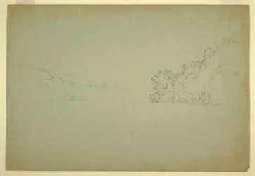 図面、北西からのナイアガラの滝、1856年