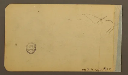 素描、平野、丘、町；裏面：山脈、1889年