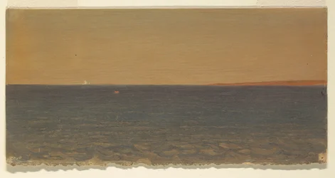 素描《氷山のある海景》1859年