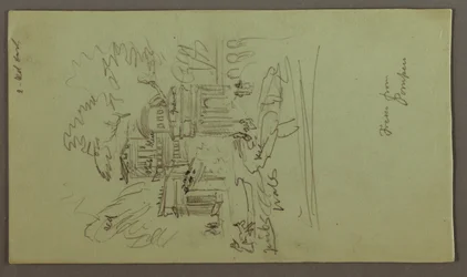 デッサン、ポンペイのフレスコ画の習作、おそらく1868-69年