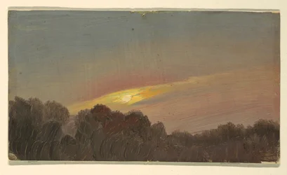 ドローイング、日没、1865-66年