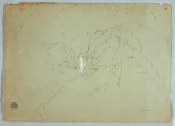 デッサン、コロンビア、ボガタ近郊のテケンダマ滝、1853年