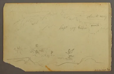 ドローイング、森の風景、1844年