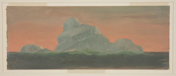 夕方の空に対する氷山