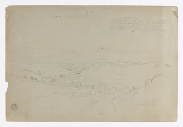 書斎。  ピュレ山のある風景。  スケッチ.  風景。