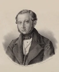 ヴァイオリン奏者で作曲家の Thomas Tagesbeck 1799-1867、1837-1838 の肖像。