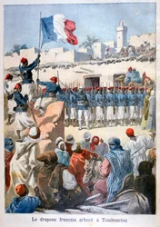 1894年のティンブクトゥでのフランス国旗の掲揚