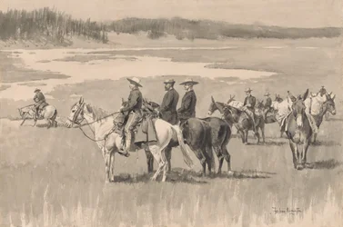 ヘッドウォーターズで--バージェスが浅瀬を見つける、カリフォルニア州。 1893年。