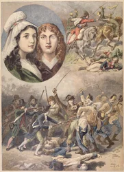 1894年8月27日の「ルプチジャーナル」からの、1792年のフランスのヒロイン、フェリサイト、テオフィルドフェルニッヒ