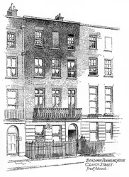 ベンジャミンフランクリンの家、36 Craven Street、ロンドン、1912