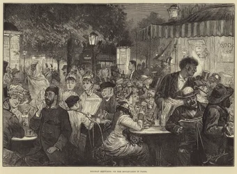 パリの大通りにあるホリデースケッチ