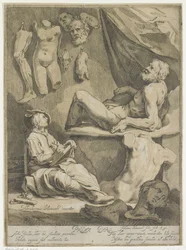 オリジナルで有名なアート ドローイング ブックのタイトル ページ タイトル ページ: Abraham Bloemaert、オリジナルで有名なアート ドローイング ブック。 パート1