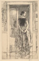 モダンなガウンを着た少女、1922 年。